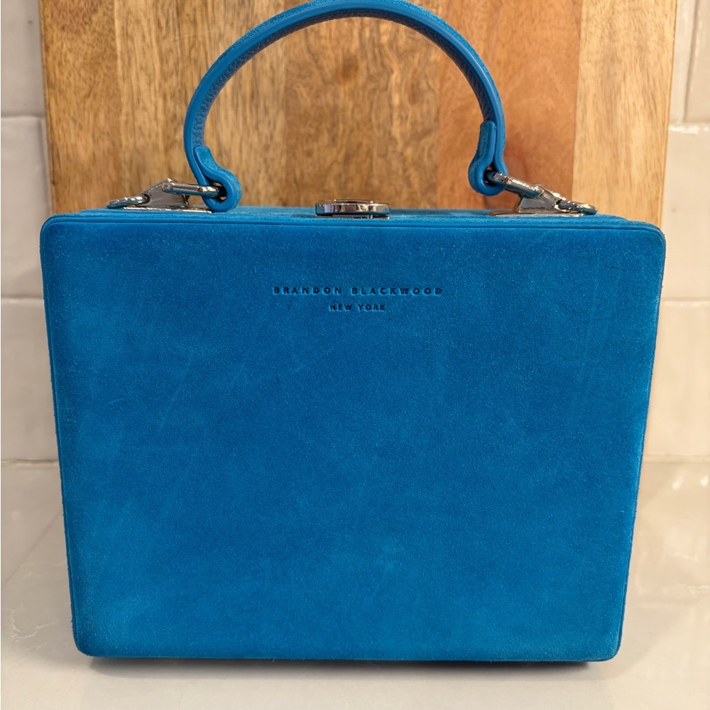 ππ Brandon Blackwood Suede Aqua Blue Kendrick Trunk NWT - Picture 6 of 12